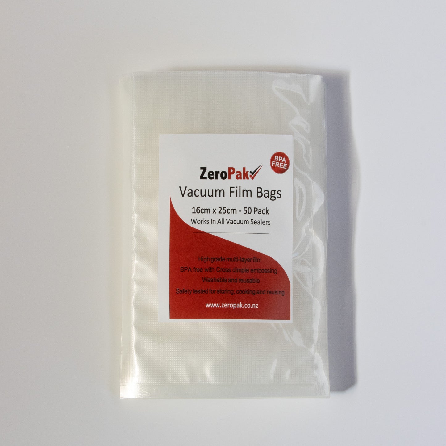 16cm x 25cm (50 Pack) Vacuum Sealer Bags