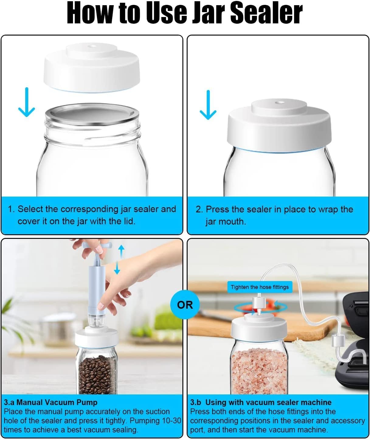 Jar Vacuum Sealer With Hand Pump