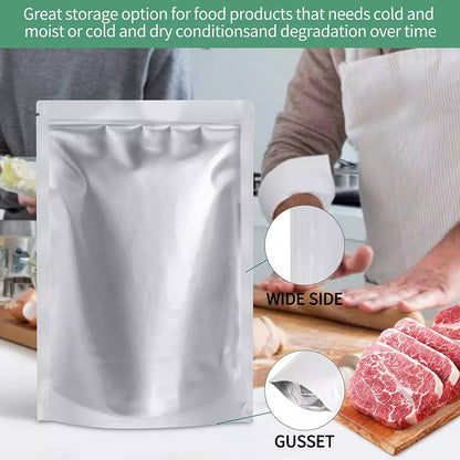 Stand Up Mylar Bags: 15cm x 25cm x 5cm - 25 Pack (Zip Lock)