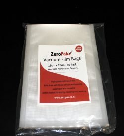zeropak 16cm x 25cm vacuum sealer bags