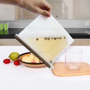 ZeroPak Silicone Food Bag clear liquid