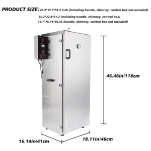 Hakka 8 Rack Smoker dimensions