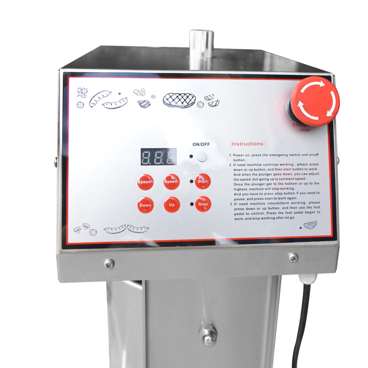 Hakka SEV10 Electric Sausage Filler Stuffer ZeroPak