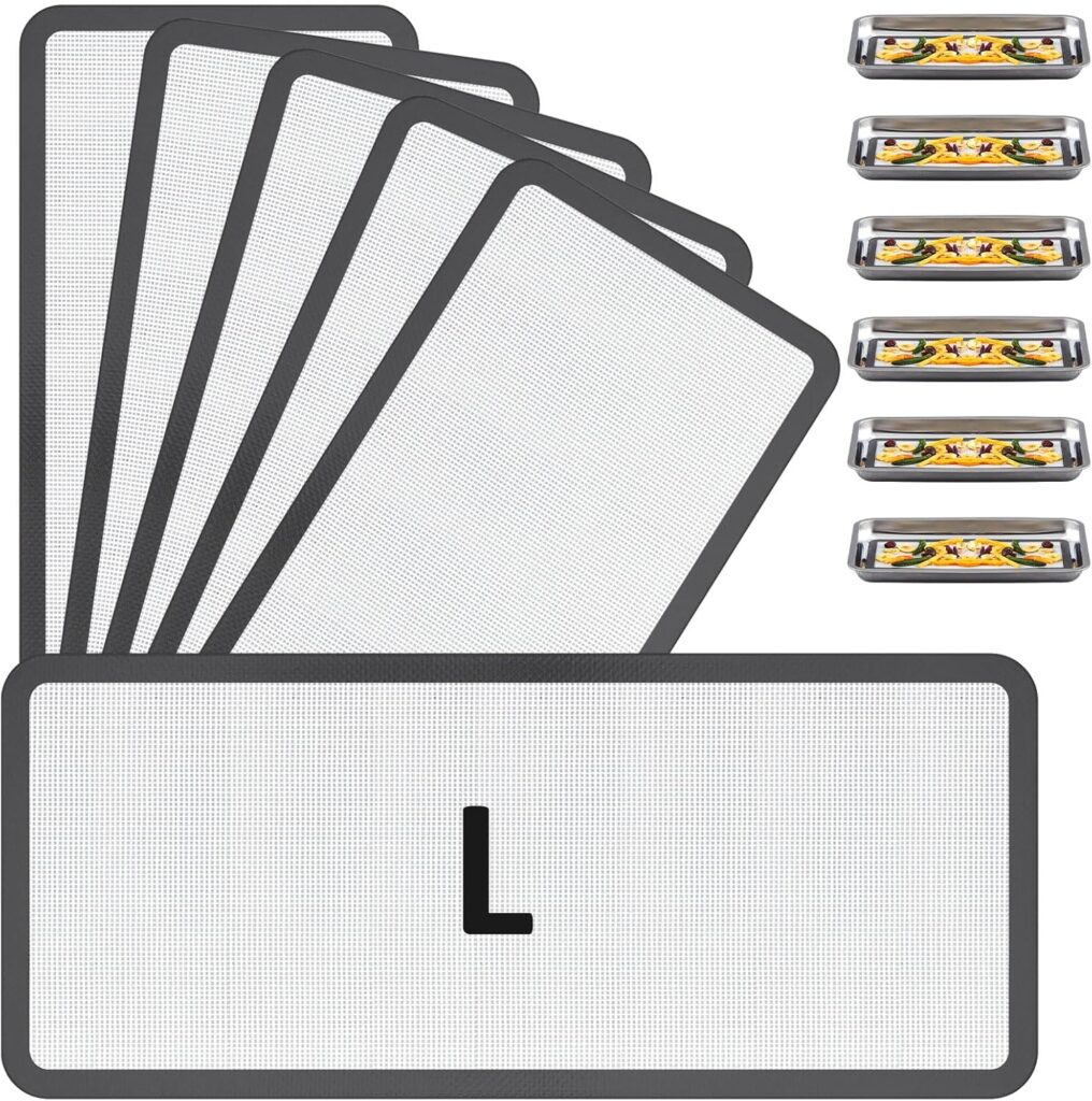 silicone tray liners large 6 set