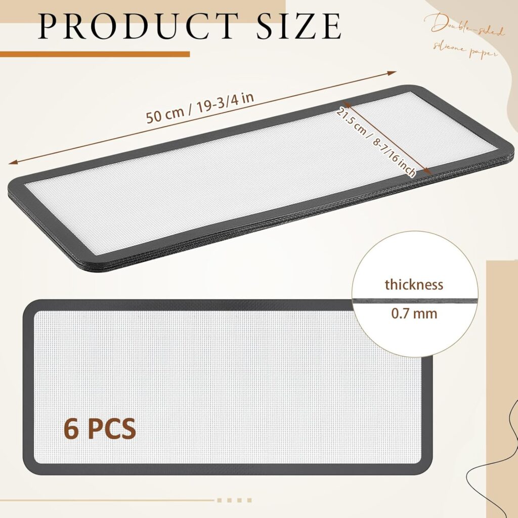 silicone tray liners large 6 set dimensions