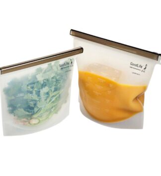 Silicone Food Bags 1 litre and 1.5 litres with food