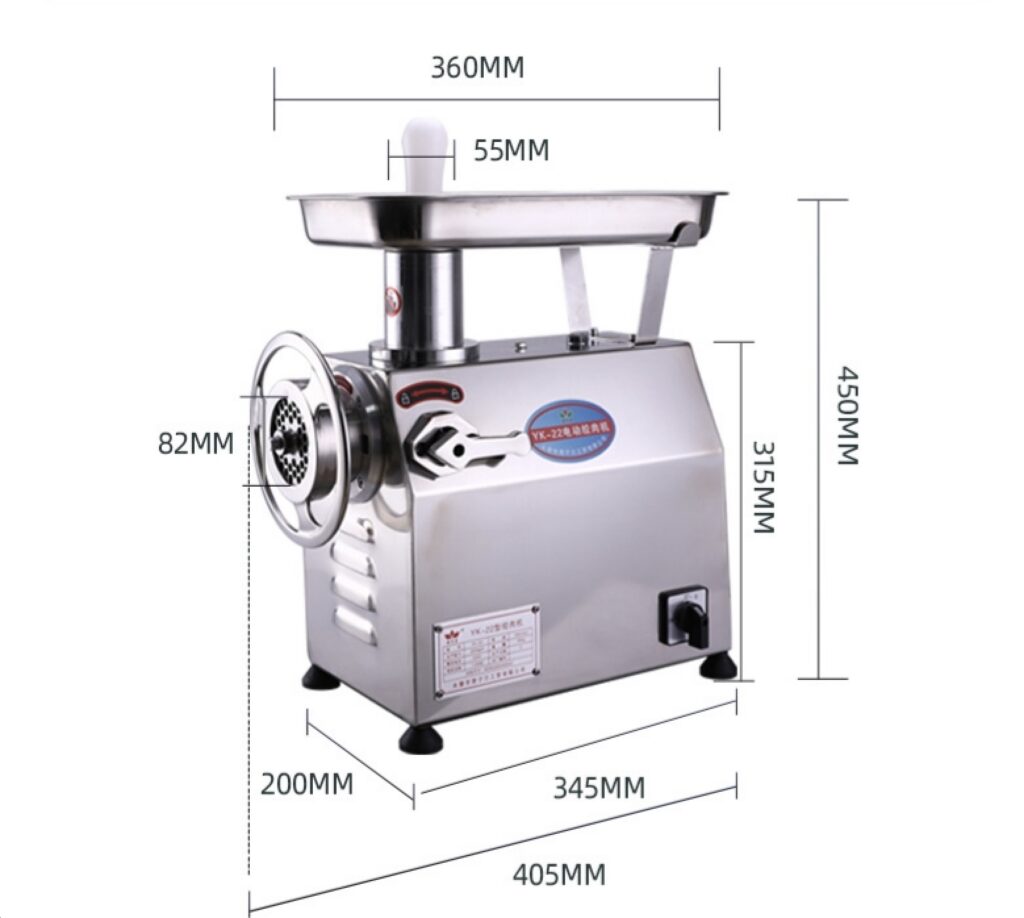 YK-22 meat mincer dimensions